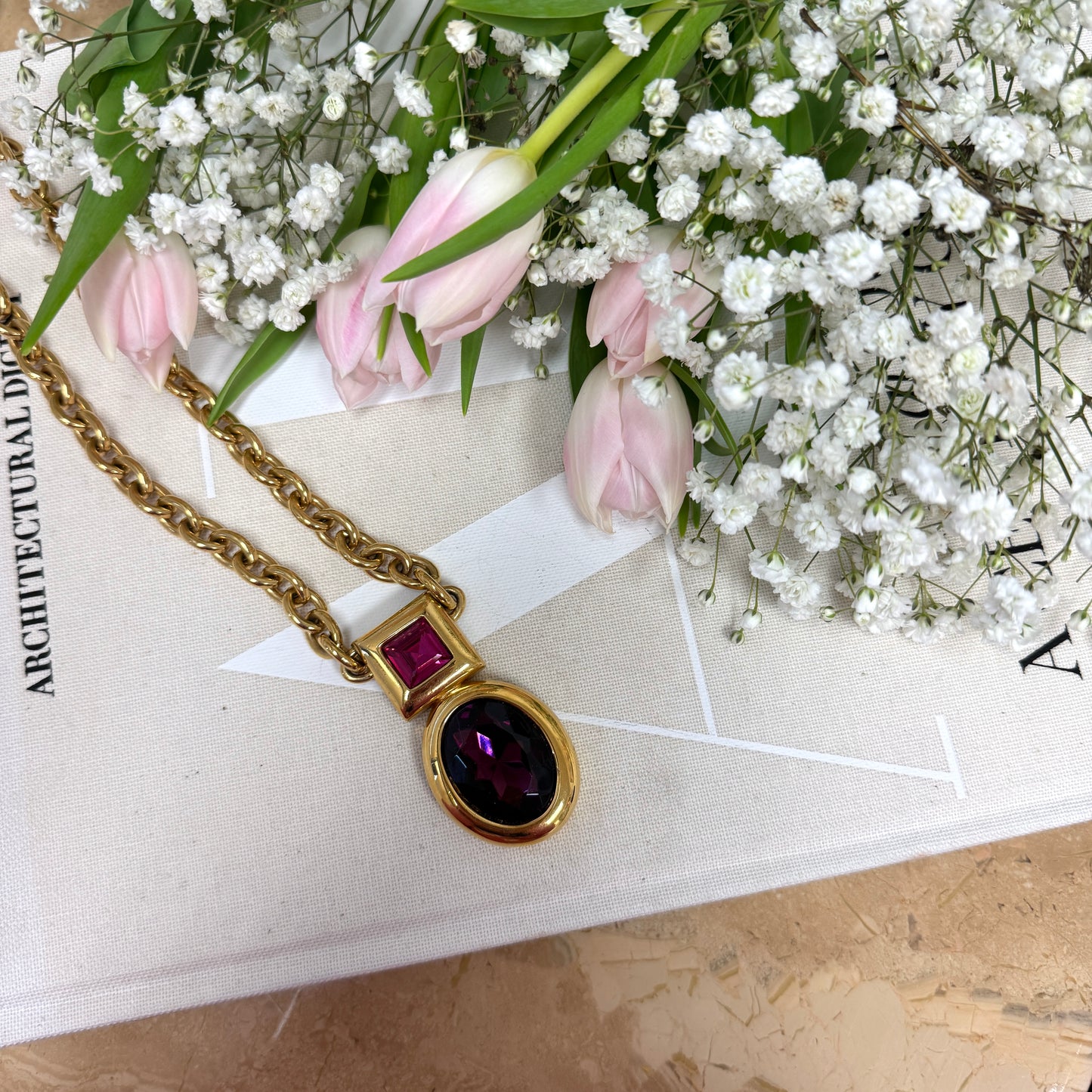 Monet Statement Gem Necklace
