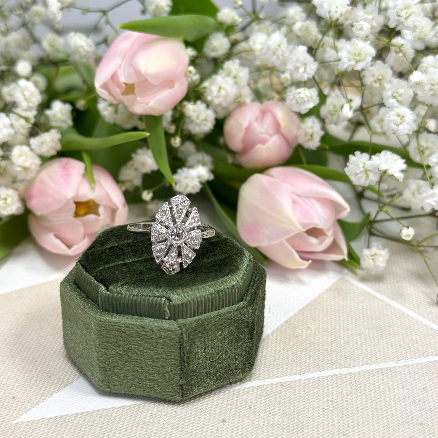 Art Deco CZ Ring