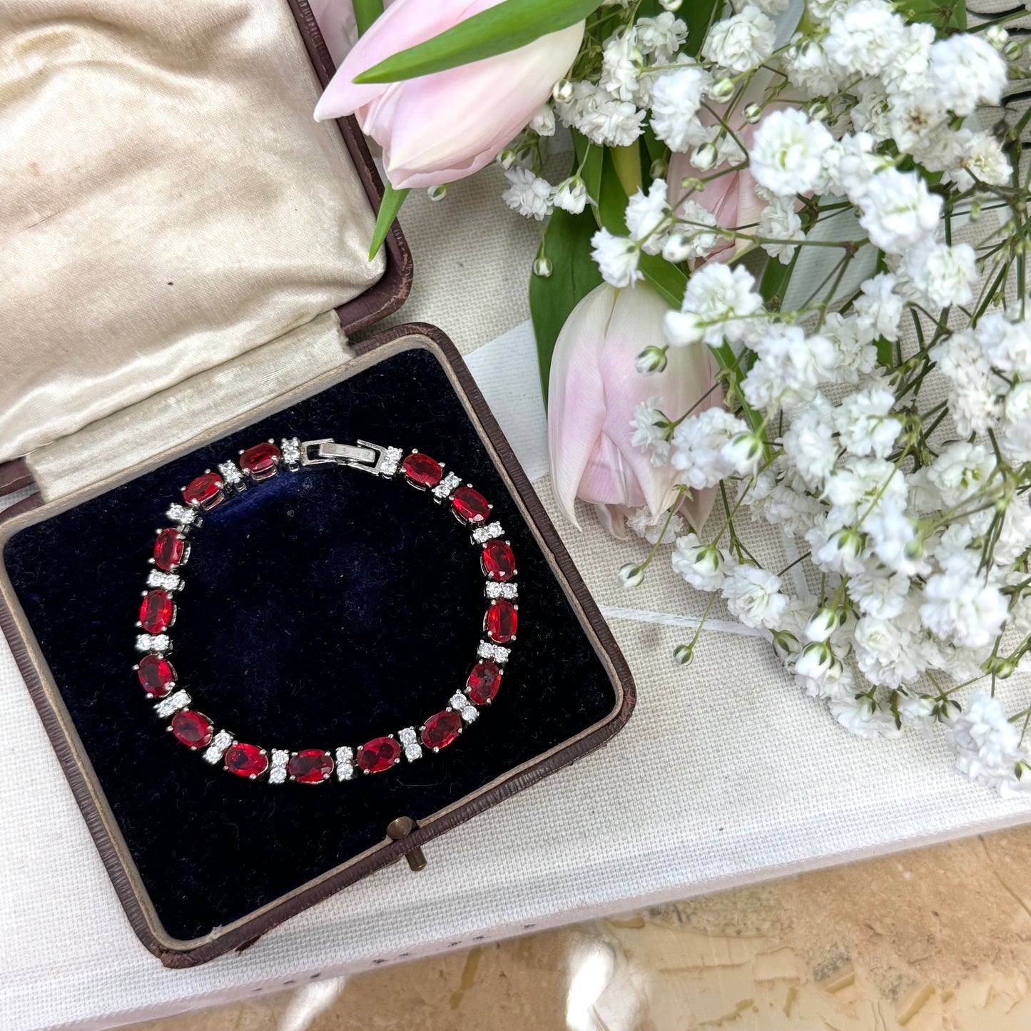 Ruby Gemstone Bracelet