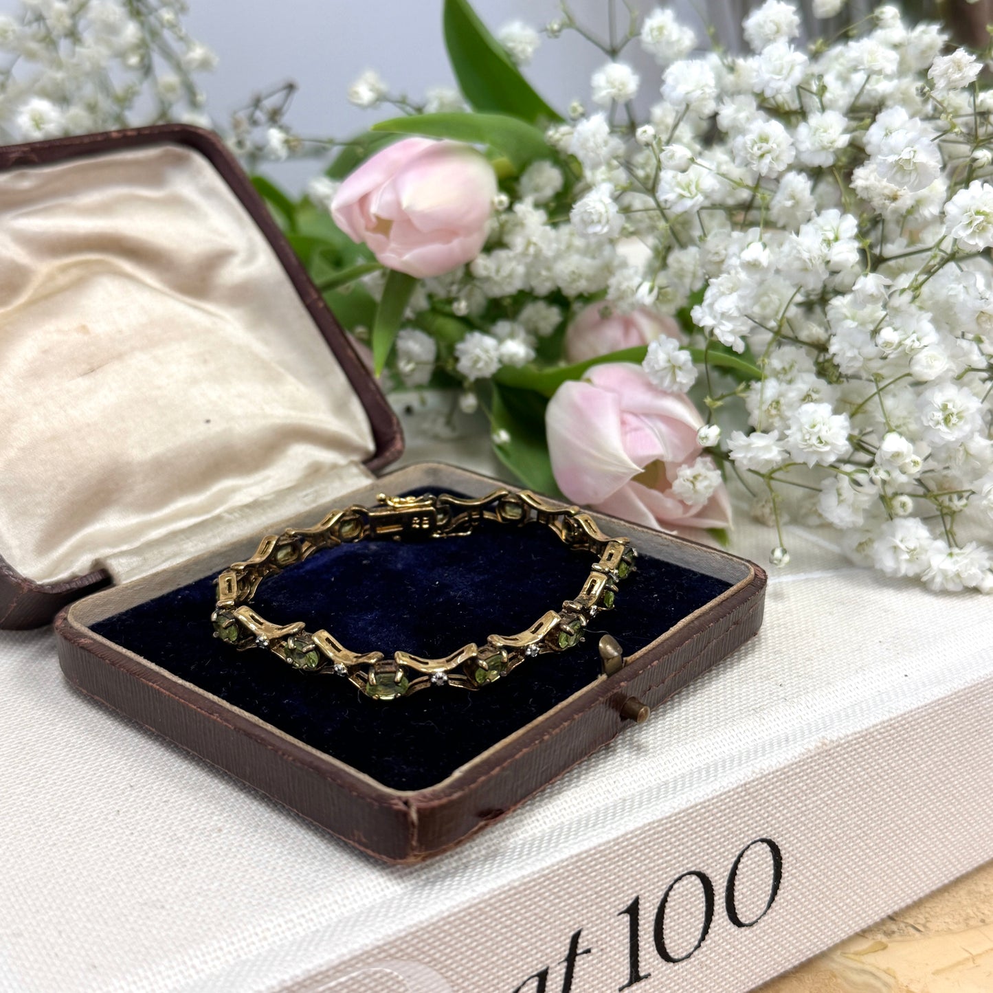 Gold Vermeil Peridot XO Bracelet