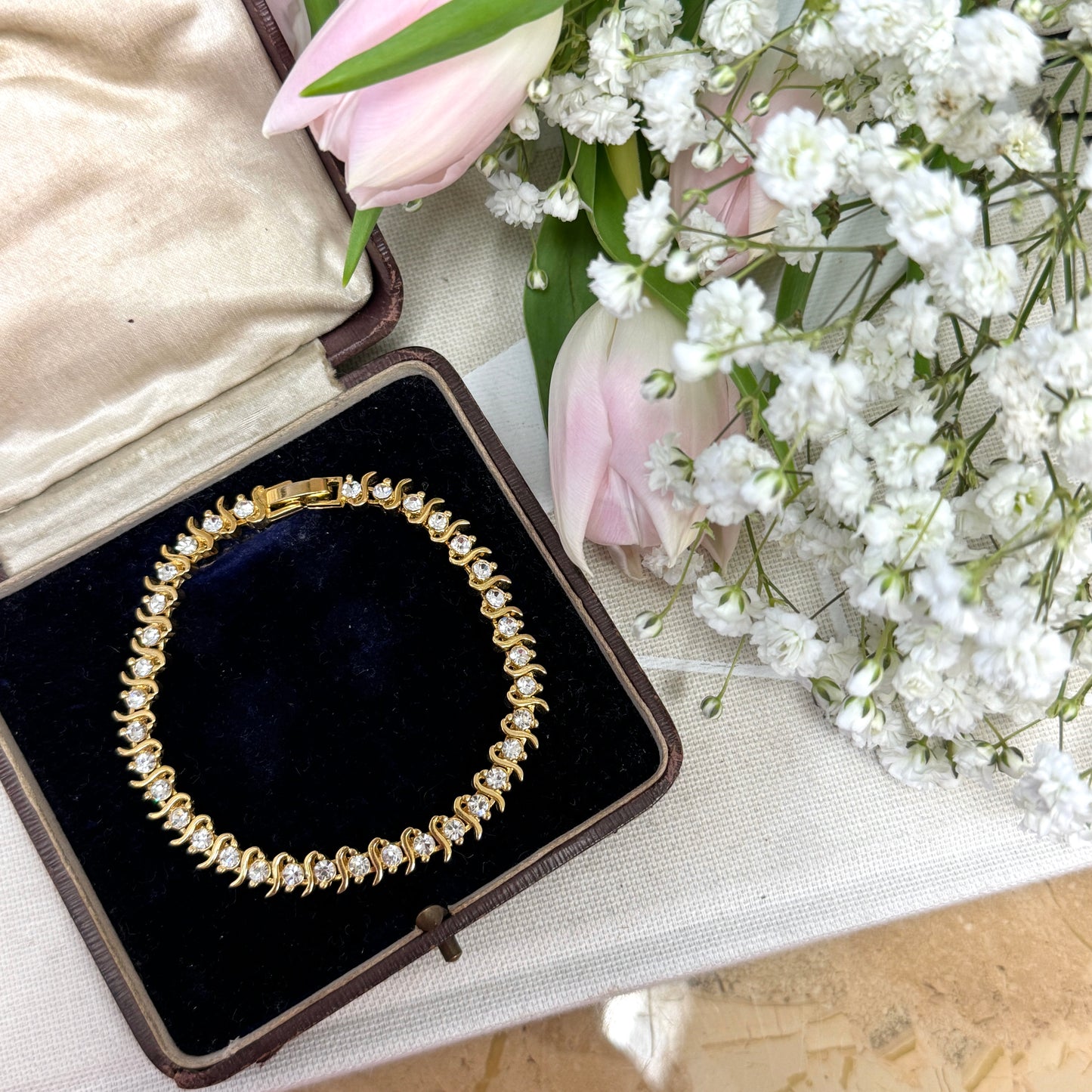 Gold Vermeil S-Link Tennis Bracelet