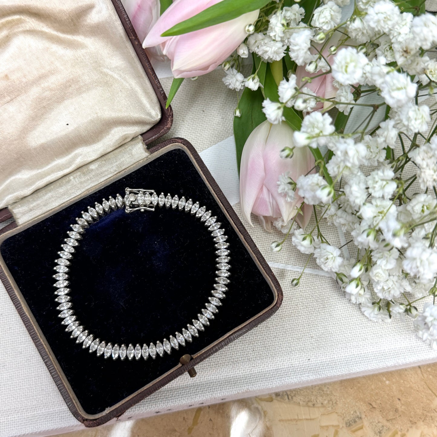 Marquis CZ Tennis Bracelet