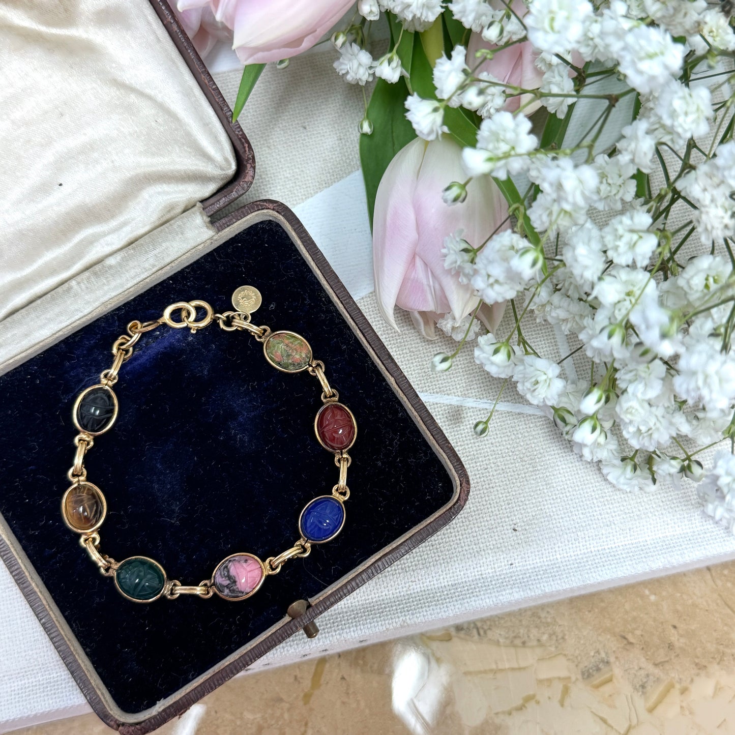 Gold Filled Scarab Bracelet