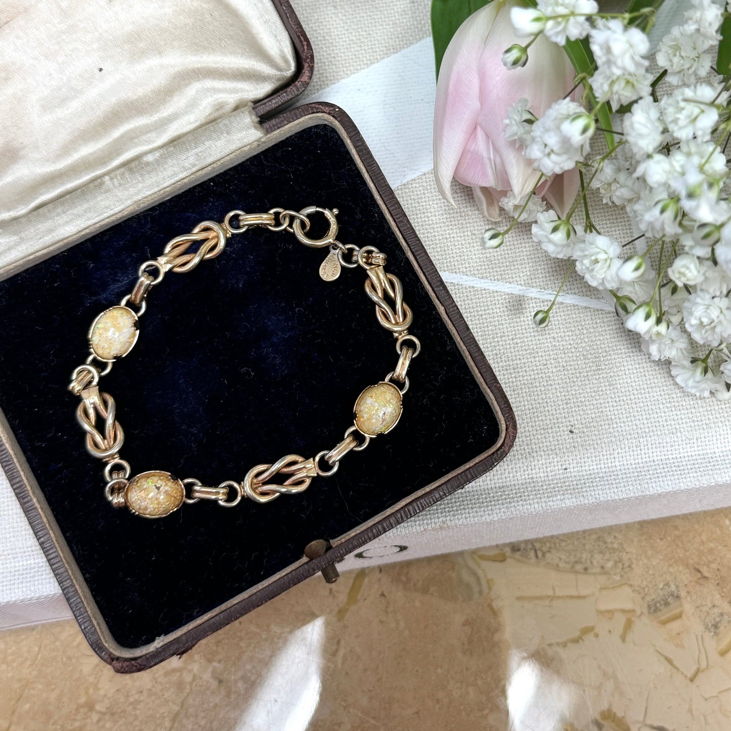 Knot Link Yellow Opal Bracelet