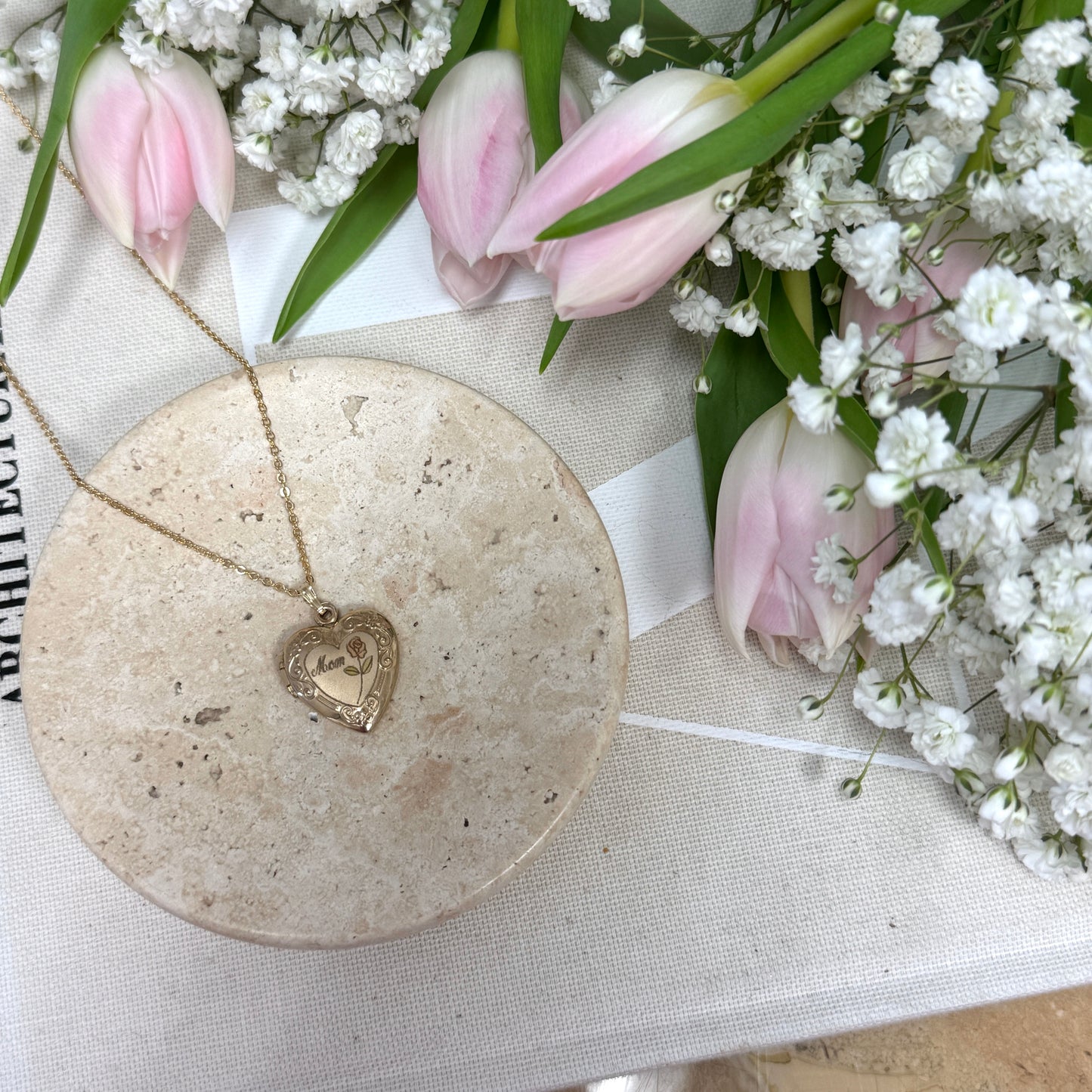 14k Gold Filled Mom Locket