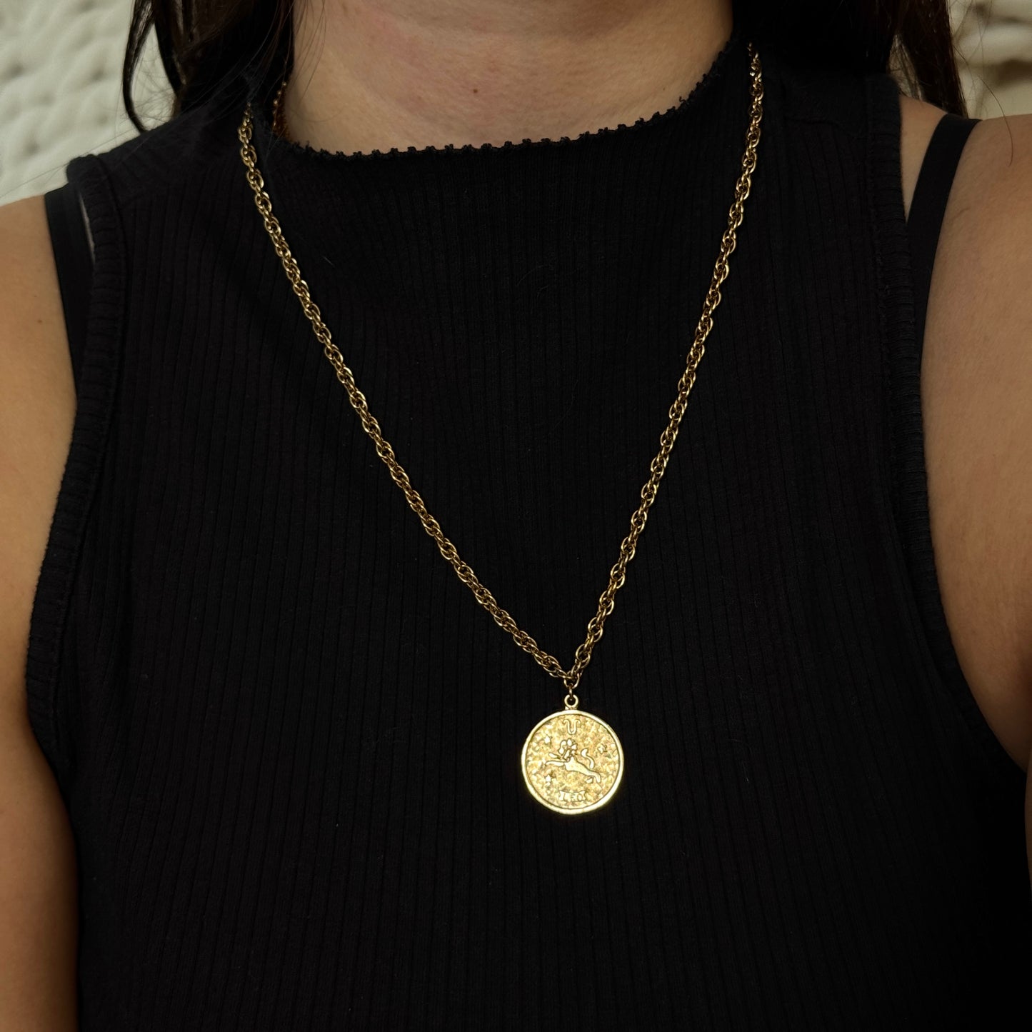 Sarah Coventry Leo Coin Necklace