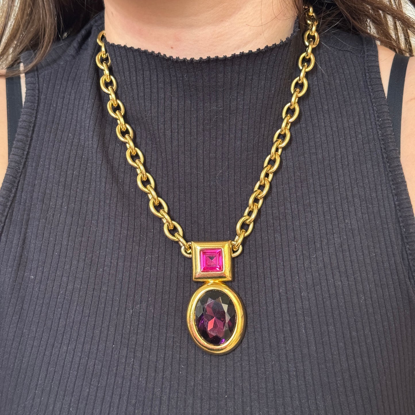 Monet Statement Gem Necklace