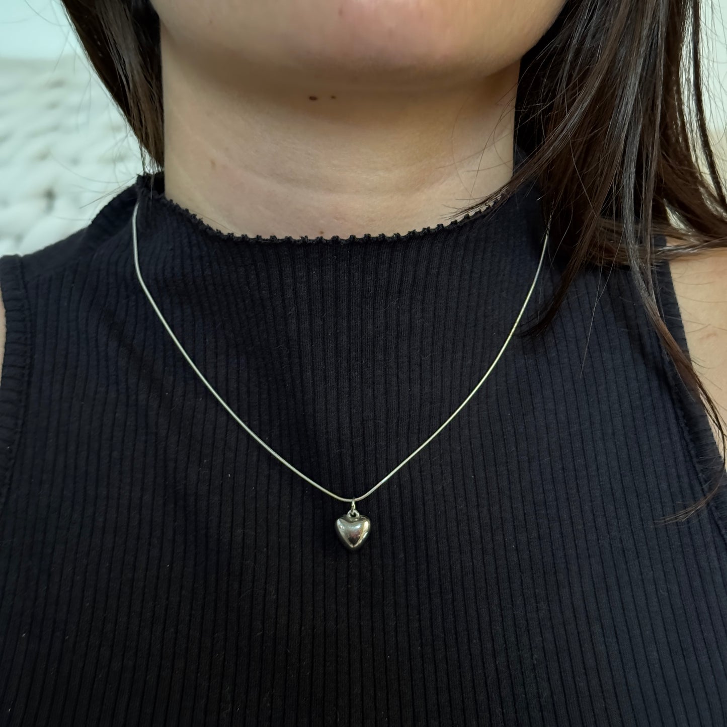 Mini Puffy Heart Necklace