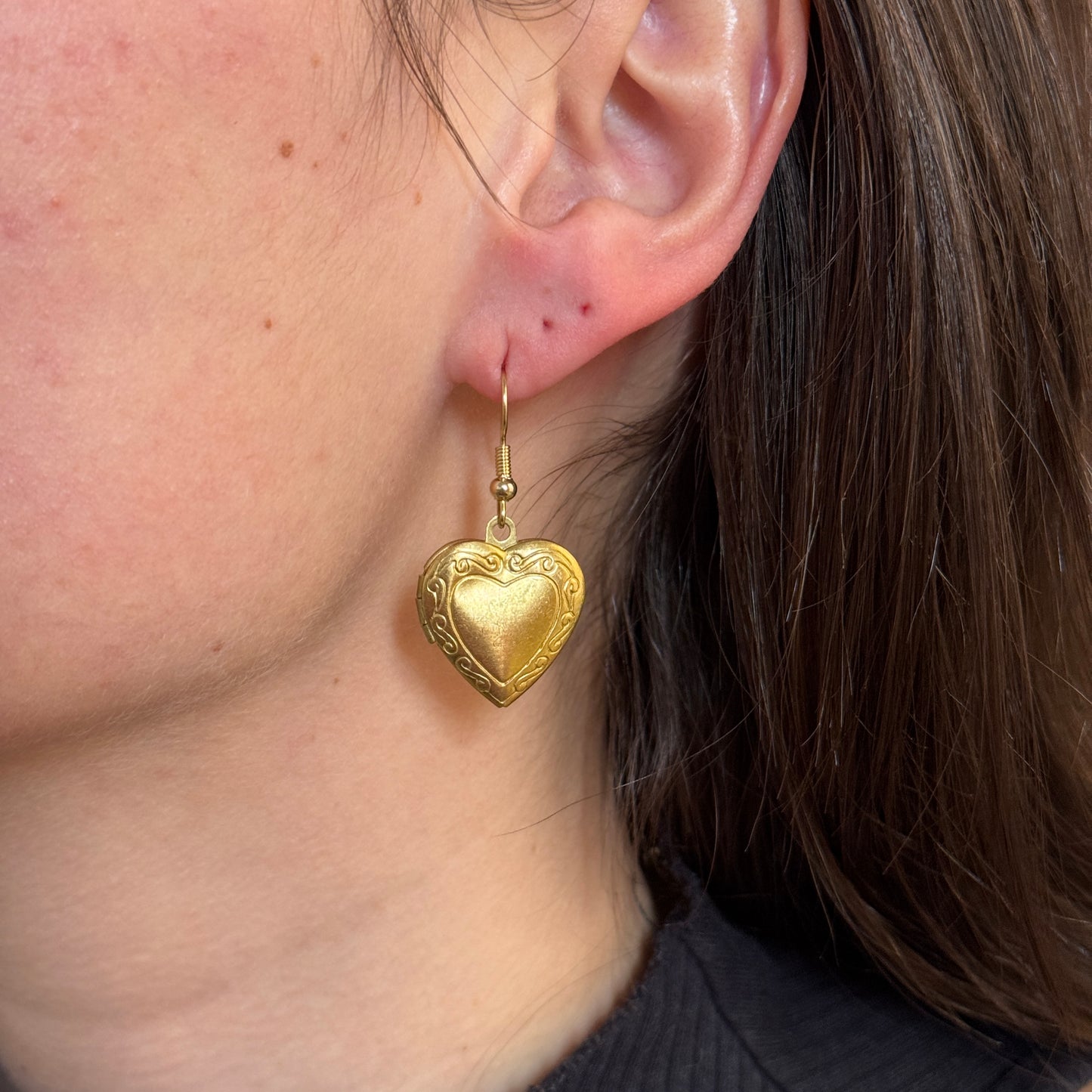 Heart Locket Earrings
