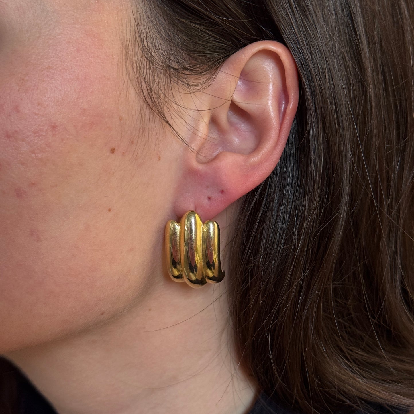 Triple Curve Earrings