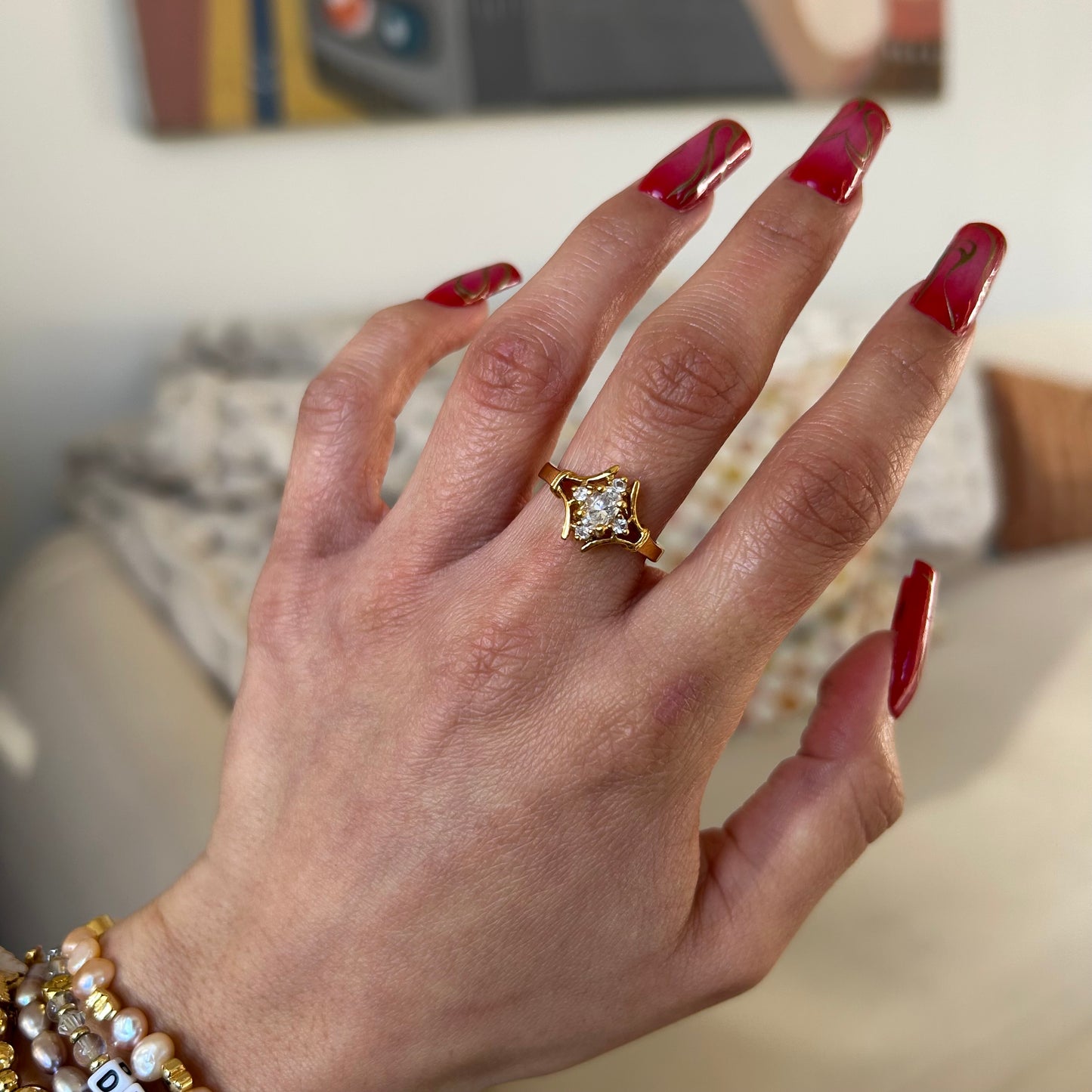 ART DECO CZ RING