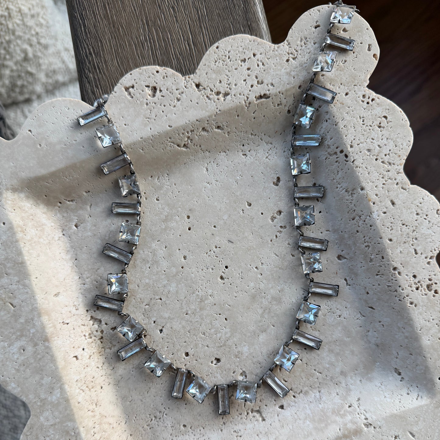 Antique-Art-Deco-Riviere-Sterling-Crystal-Necklace