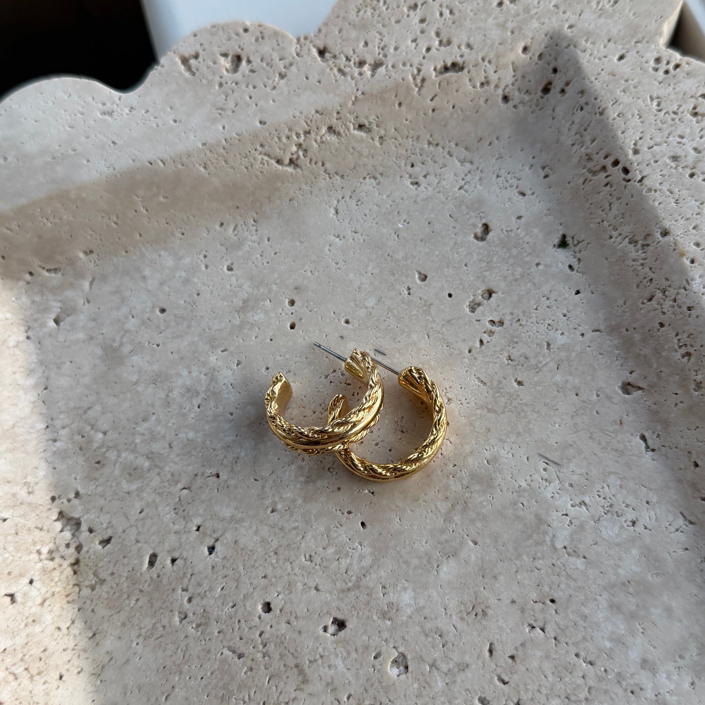 Braided-Hoop-Pierced-Earrings