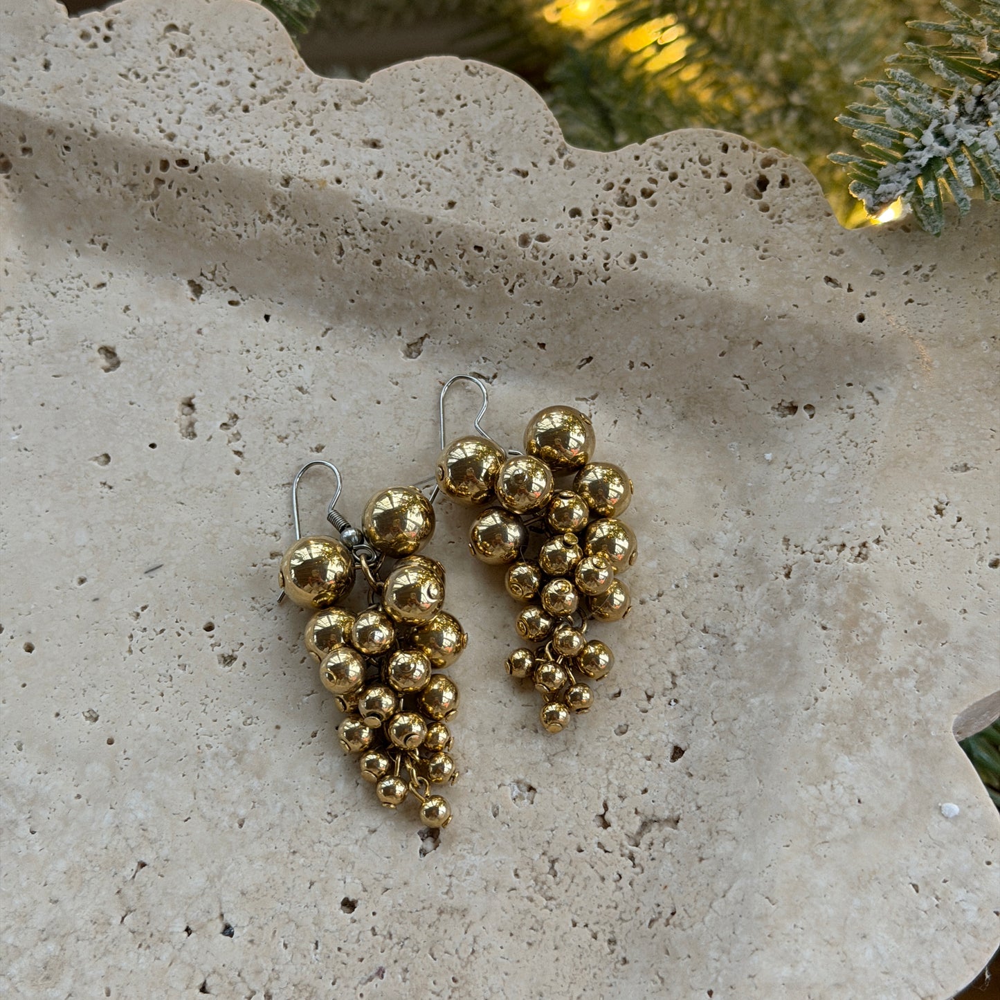 Cluster-Gold-Bead-Earrings