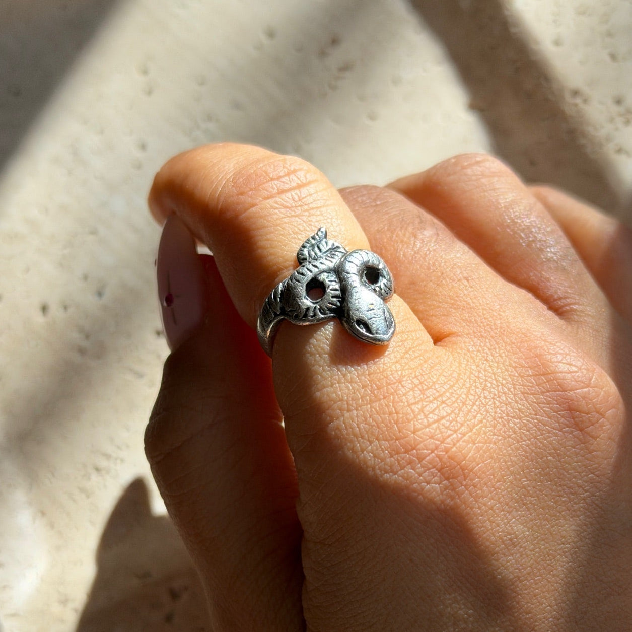 Sterling Silver Chunky Snake Ring