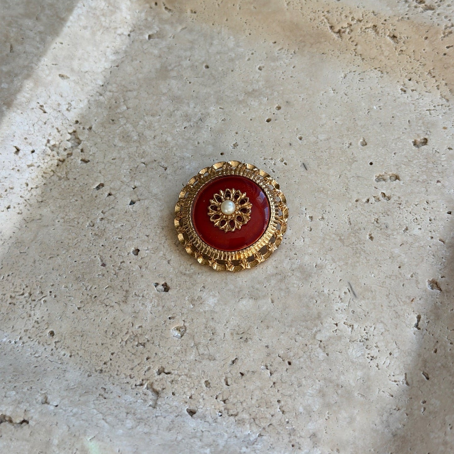 Sarah Coventry Royal Red Brooch