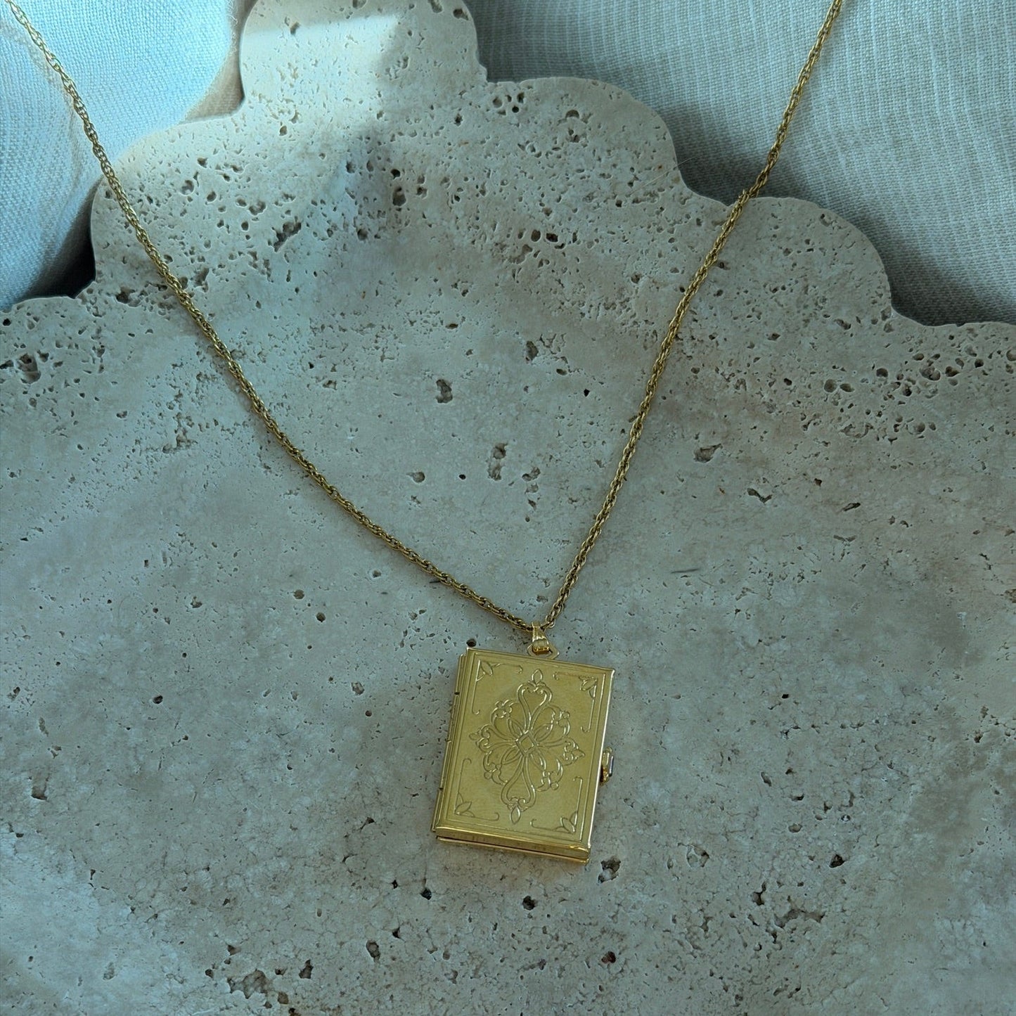 Book Locket Necklace