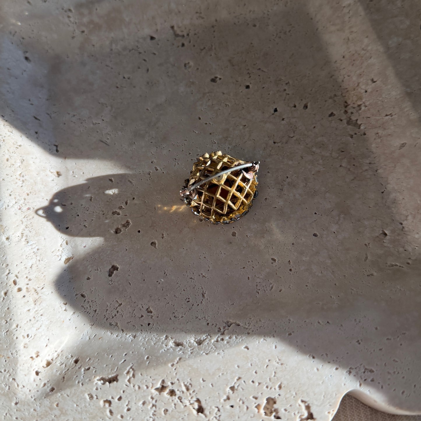 Antique Encrusted Dome Brooch