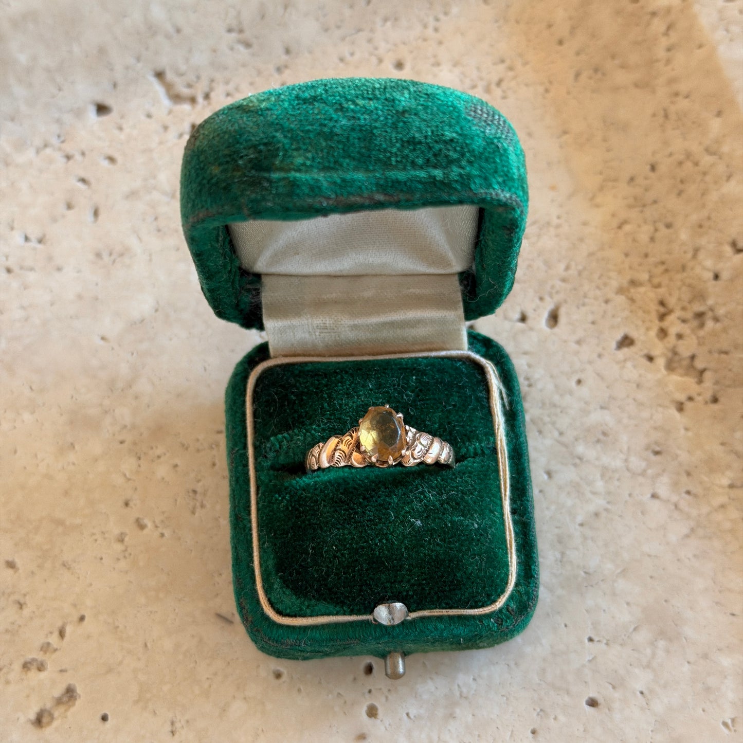 Antique Citrine Stone Ring