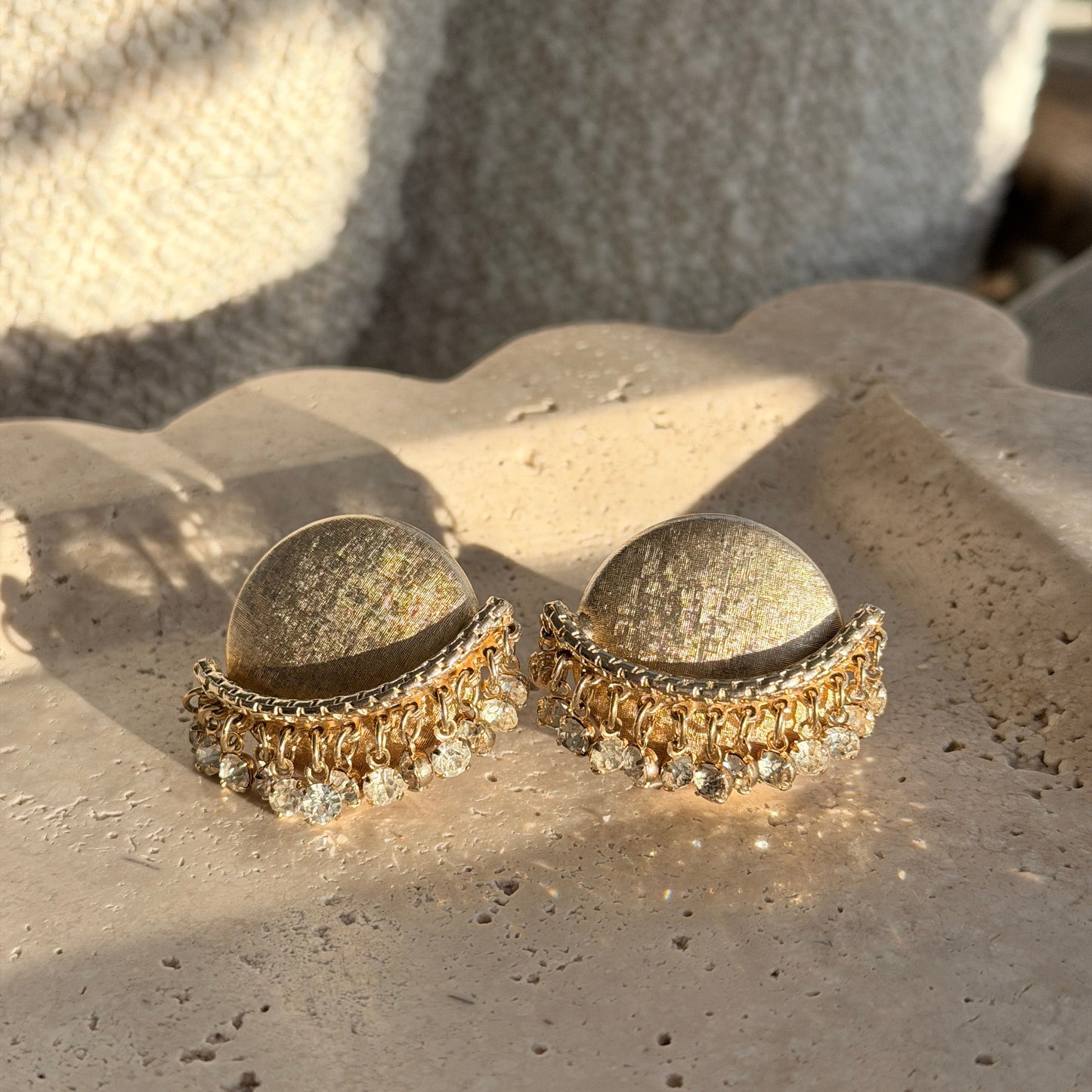 Clip-on-Coin-Earrings-with-Dangling-Rhinestones