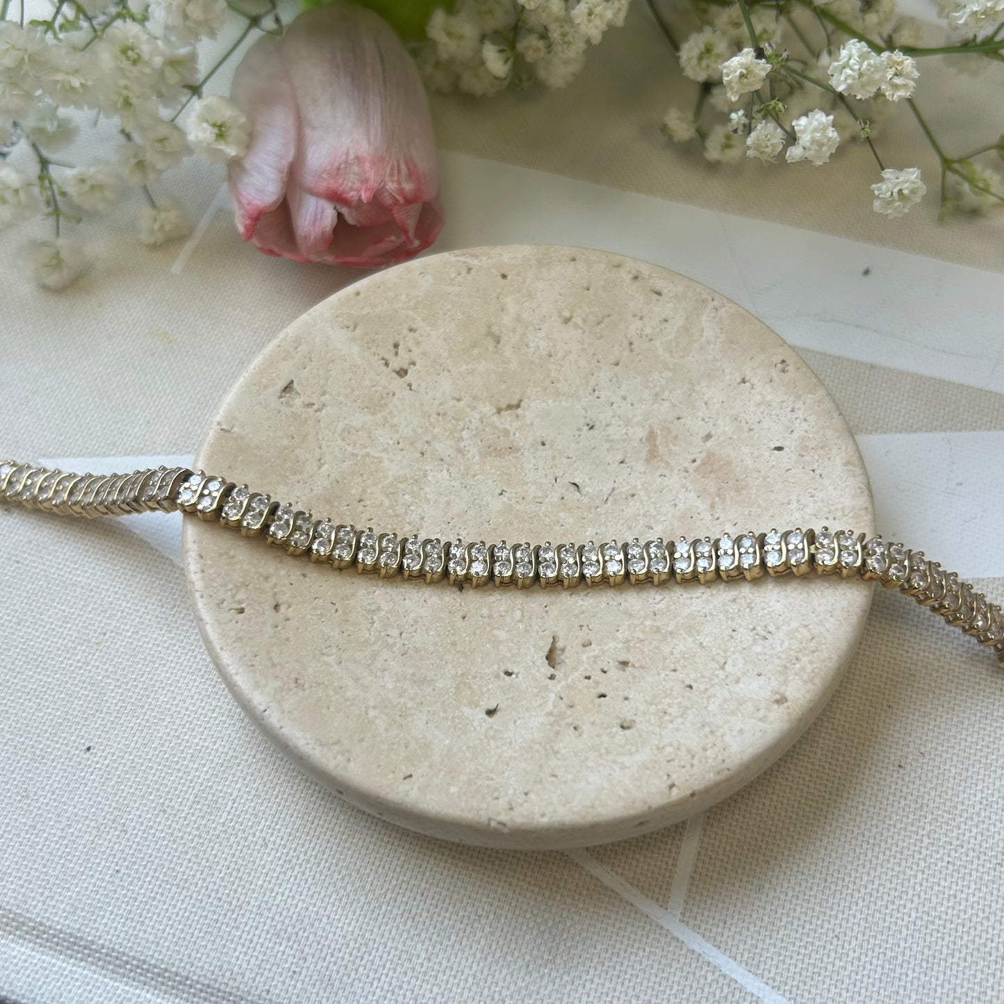 Gold Vermeil Double Tennis Bracelet