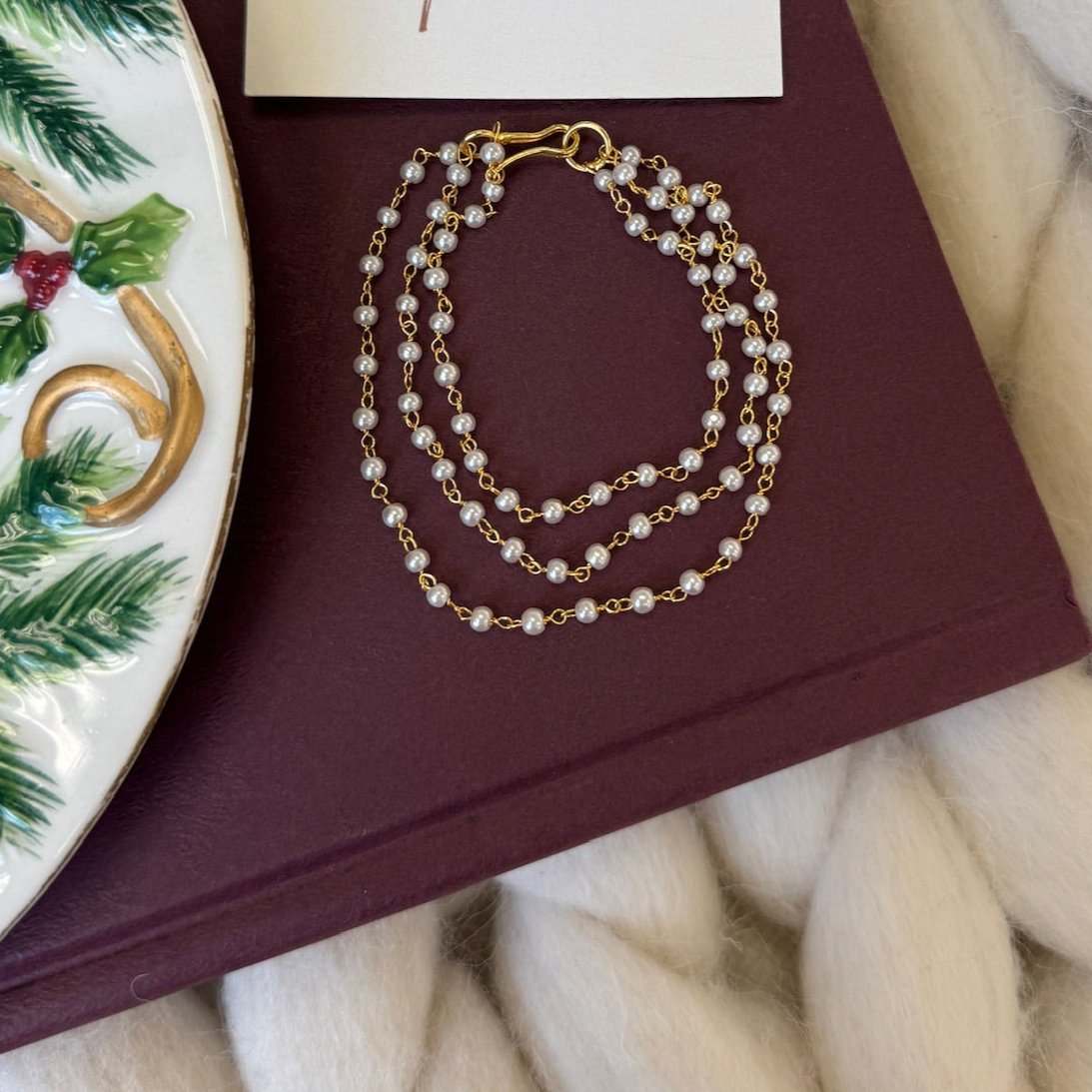 Three Strand Pearl Bracelet