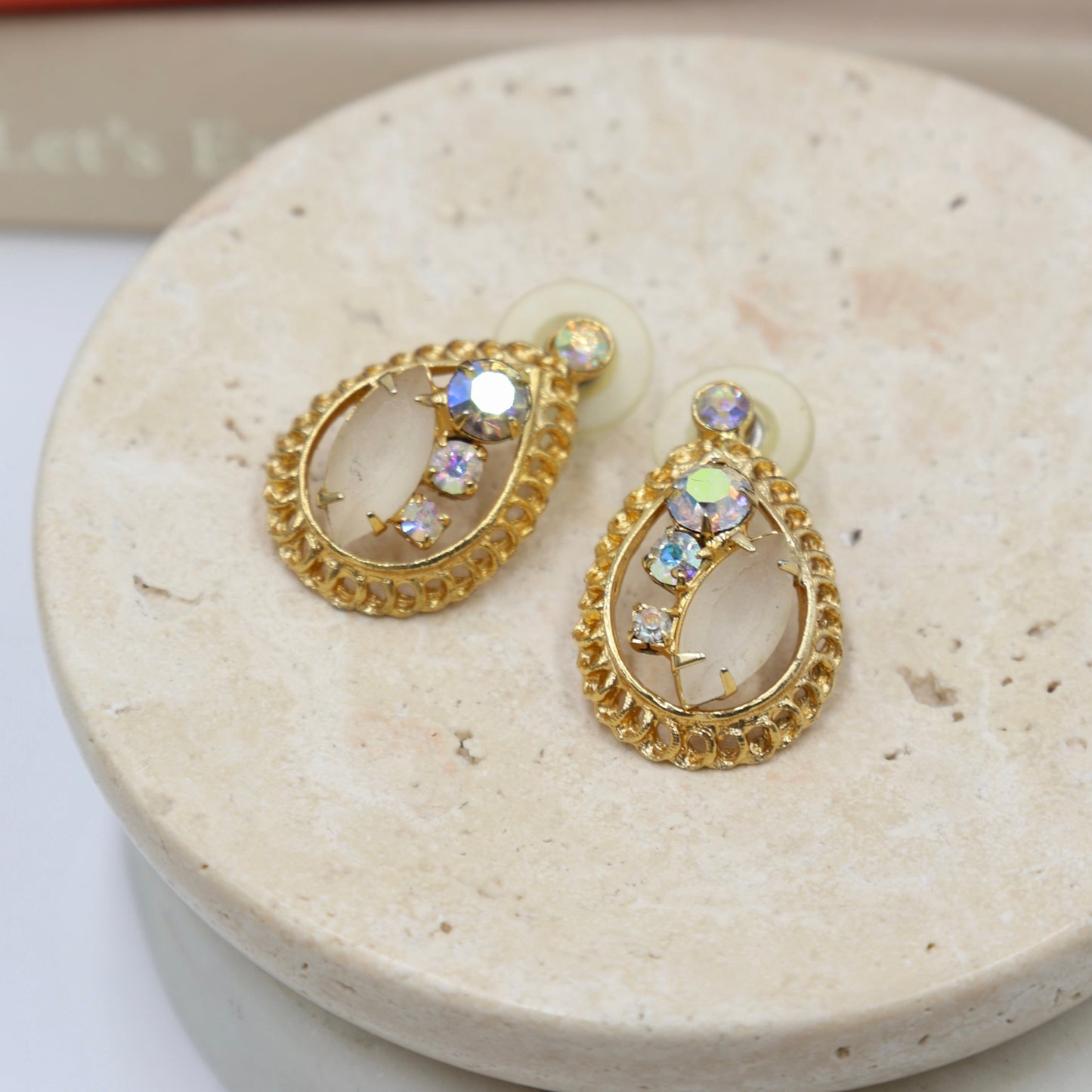 Pear Crystal Statement Earrings