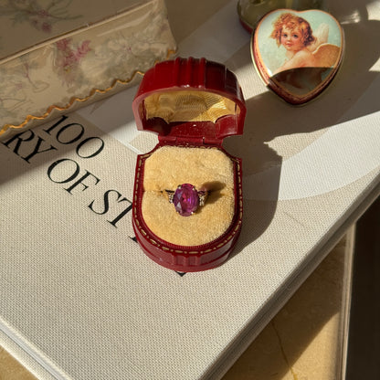 10K SYNTHETIC RUBY RING