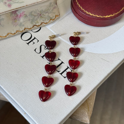 HEART DROP EARRINGS