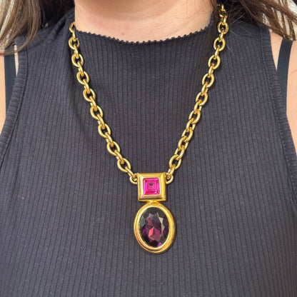 Monet Statement Gem Necklace