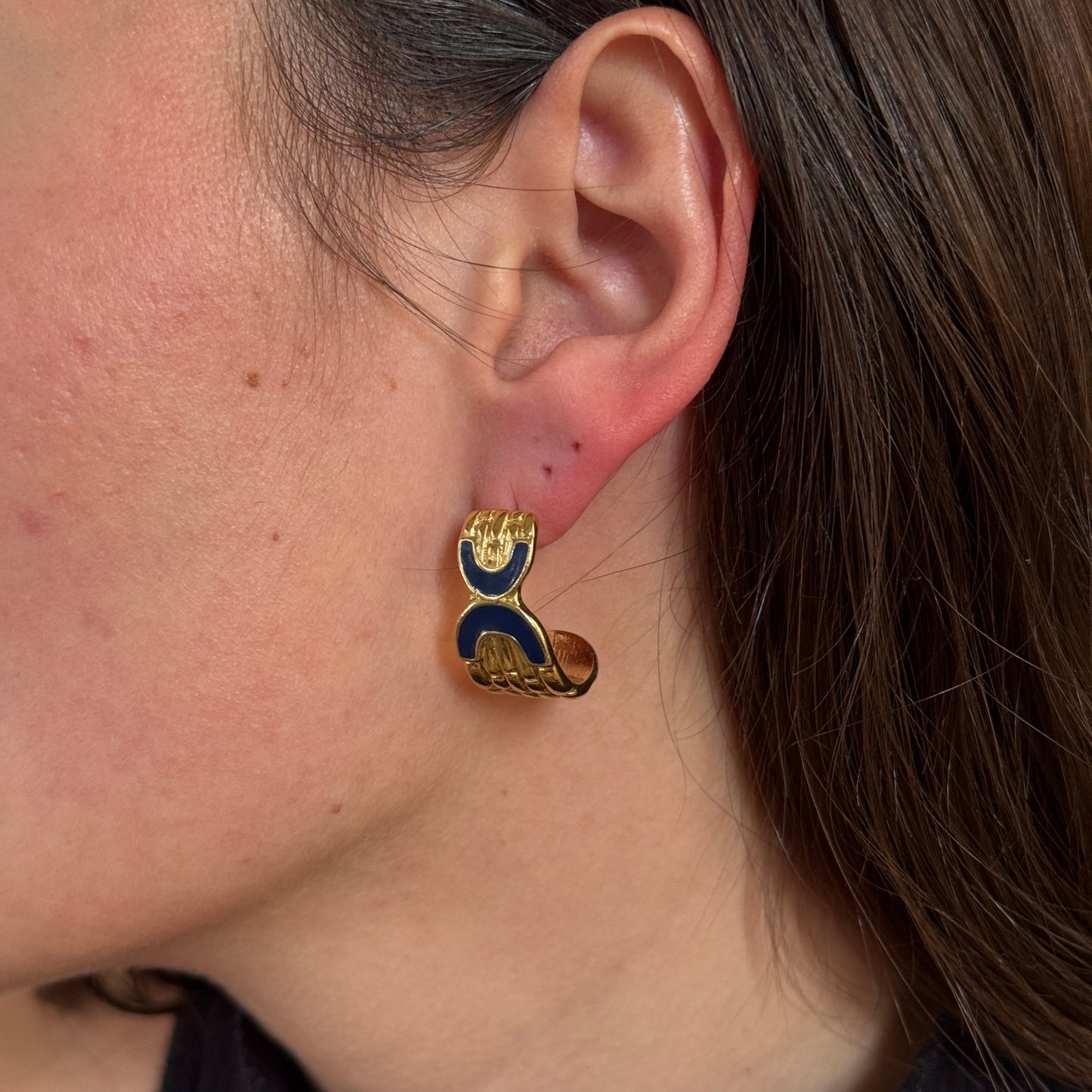 Enamel Half Hoops