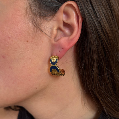 Enamel Half Hoops