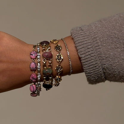 Double Link Genuine Scarab Bracelet