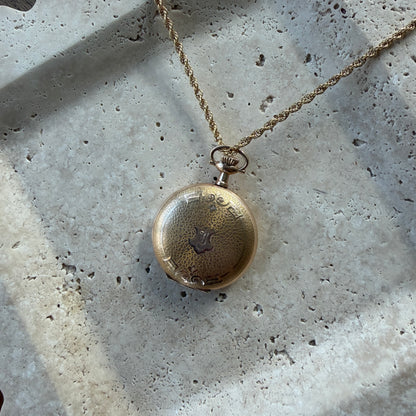 Gold Filled Pocket Watch Necklace