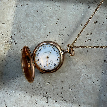 Gold Filled Pocket Watch Necklace