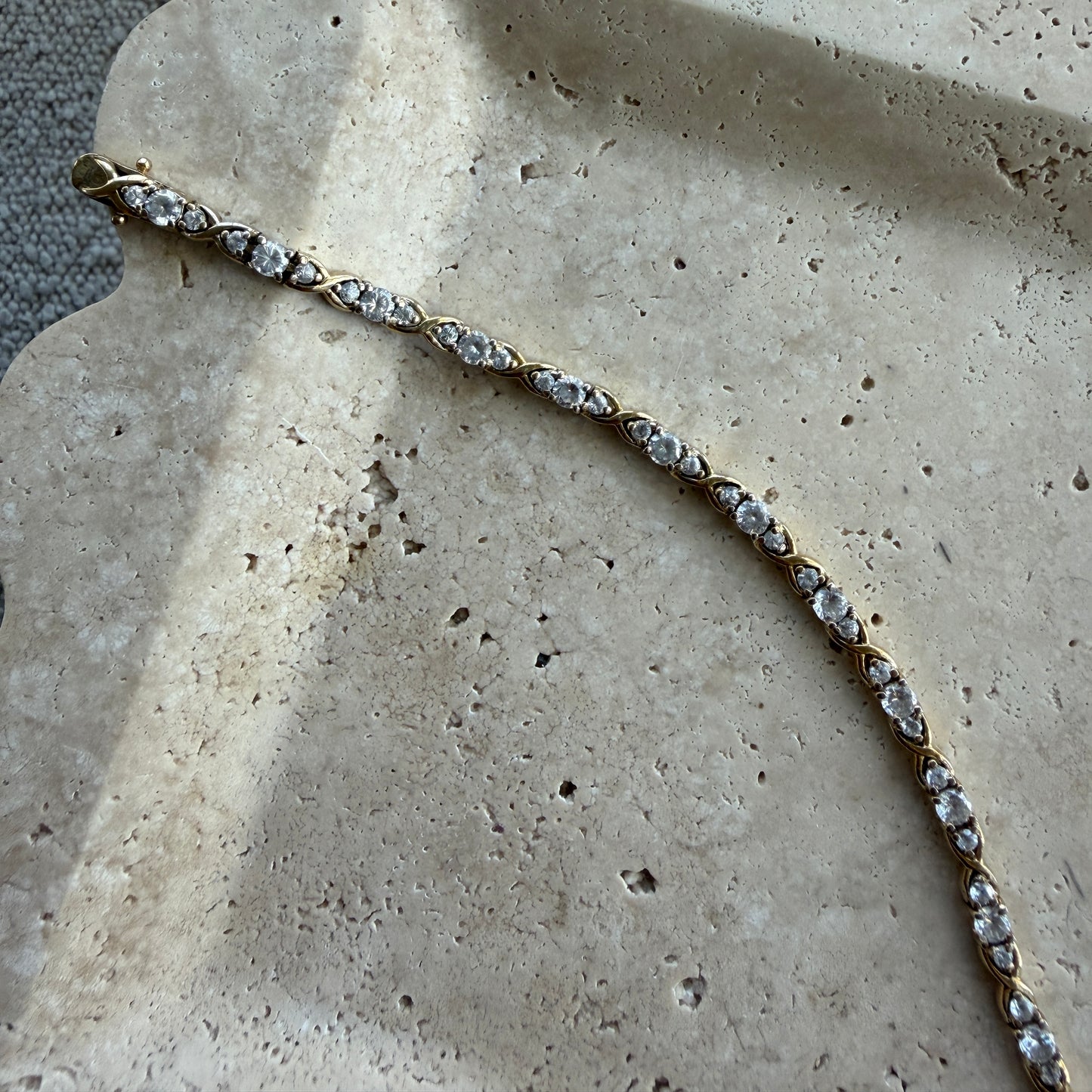 X's & O's Gold Vermeil Graduated Tennis Bracelet