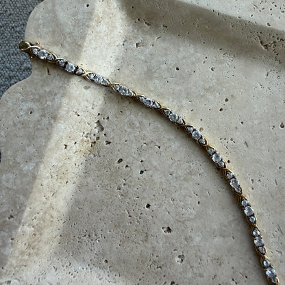 X's & O's Gold Vermeil Graduated Tennis Bracelet