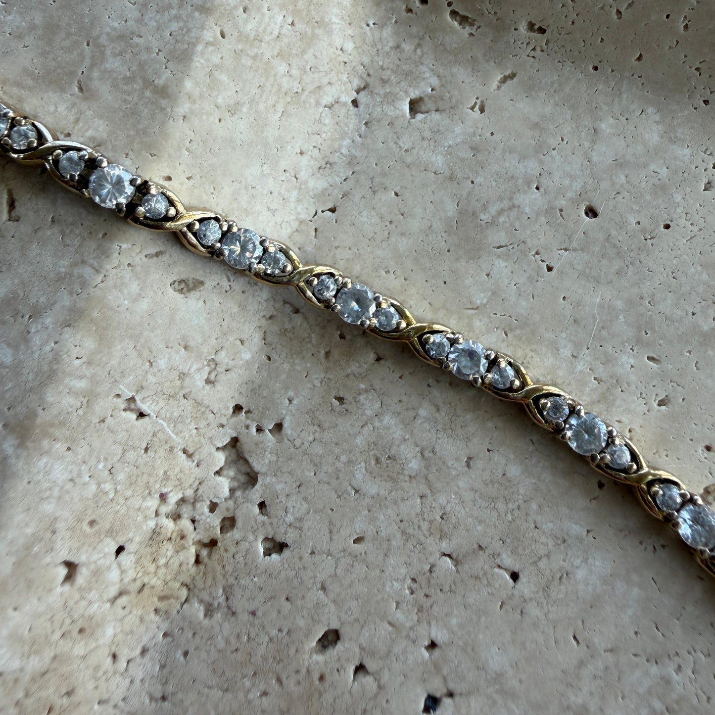 X's & O's Gold Vermeil Graduated Tennis Bracelet