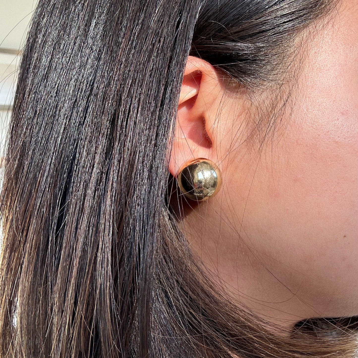 Gold Tone Bubble Circle Clip-ons