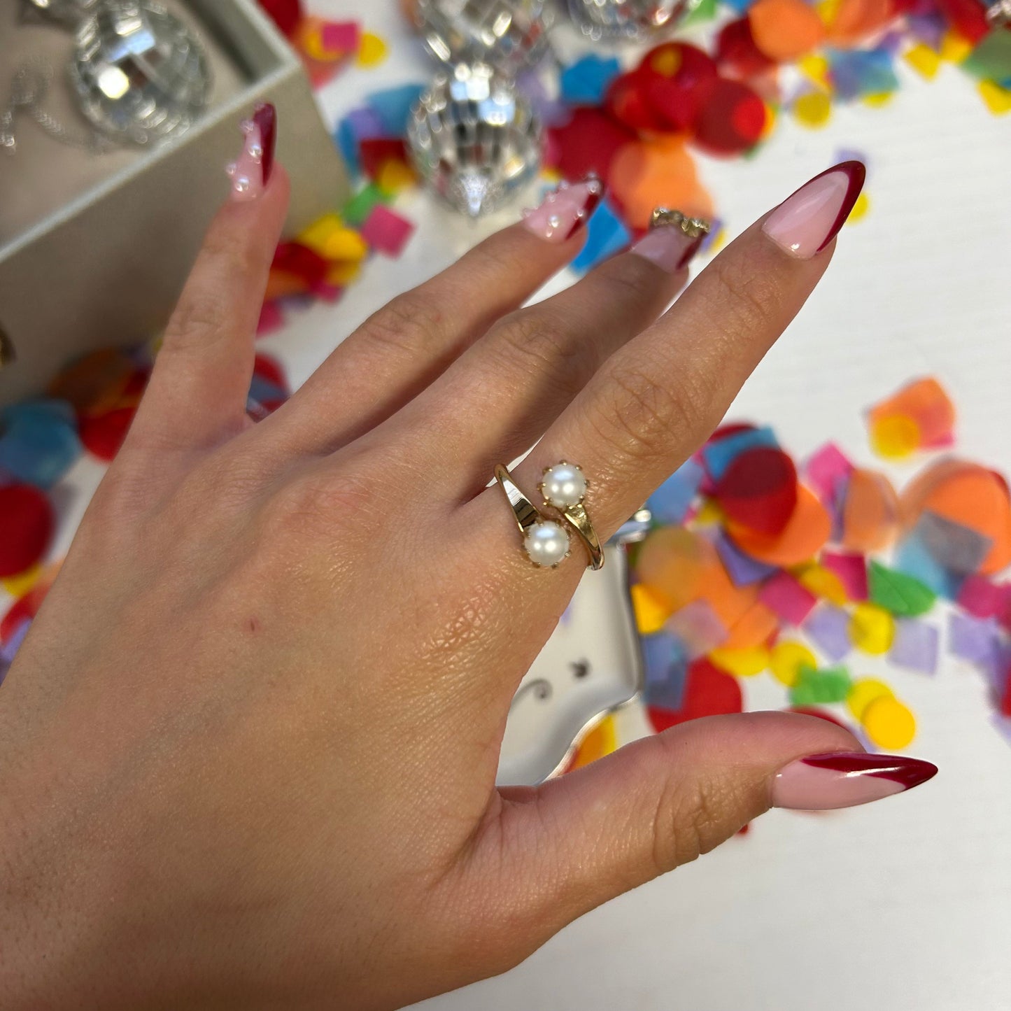 Double Pearl Ring