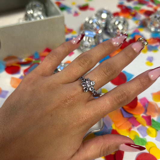 Purple Sapphire Flower Ring