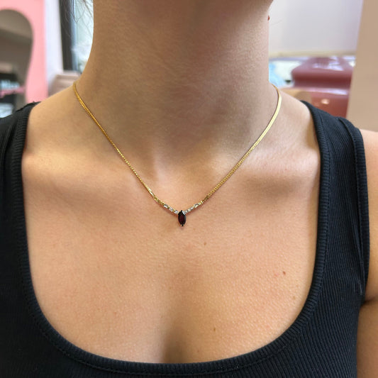 Marquise Garnet Necklace