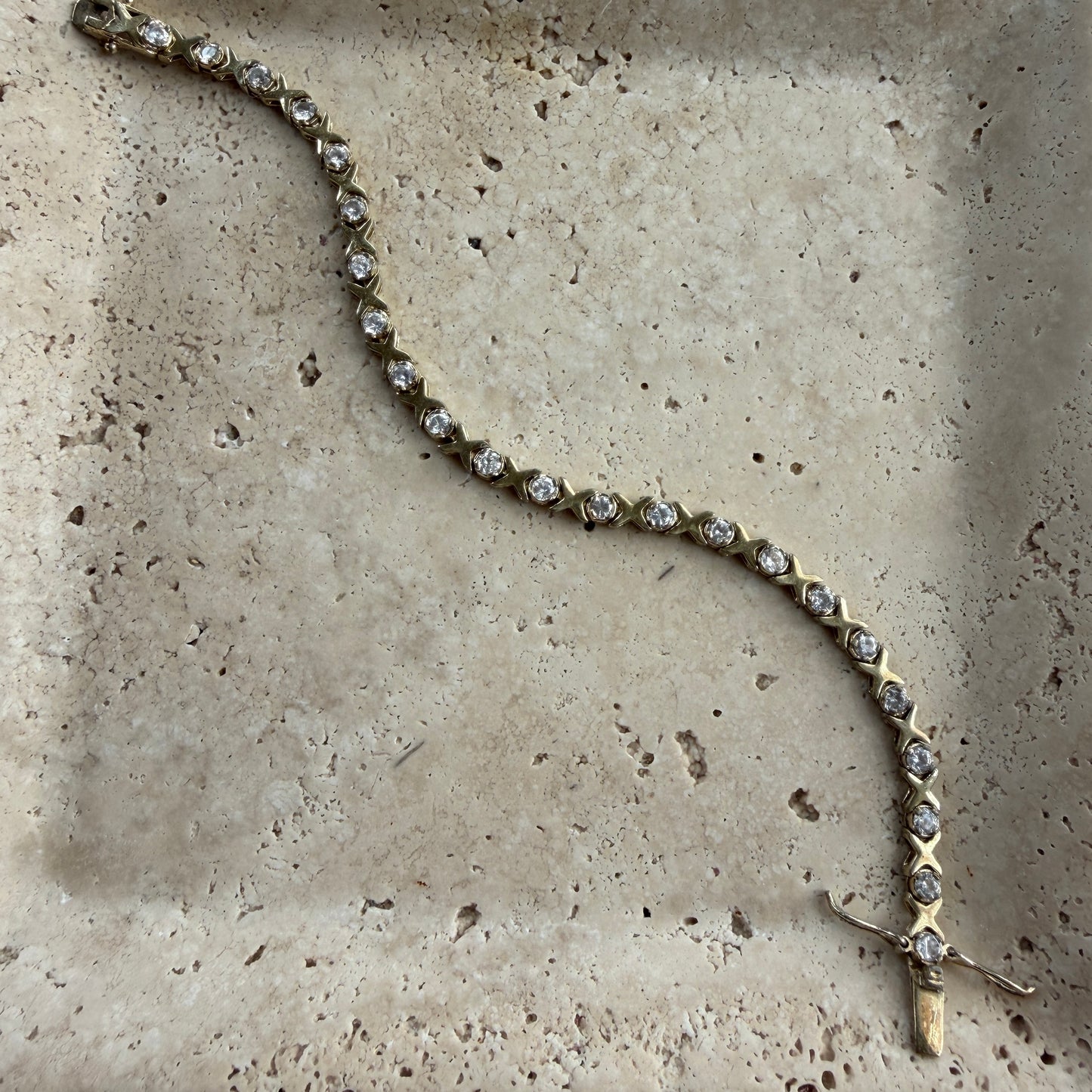 XO Gold CZ Tennis Bracelet