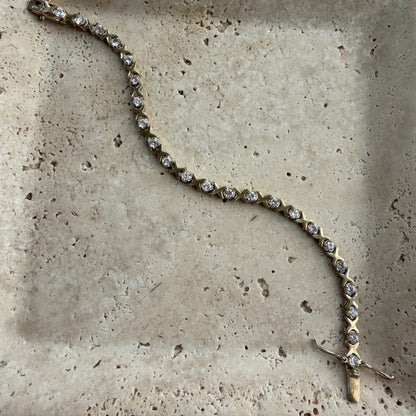 XO Gold CZ Tennis Bracelet