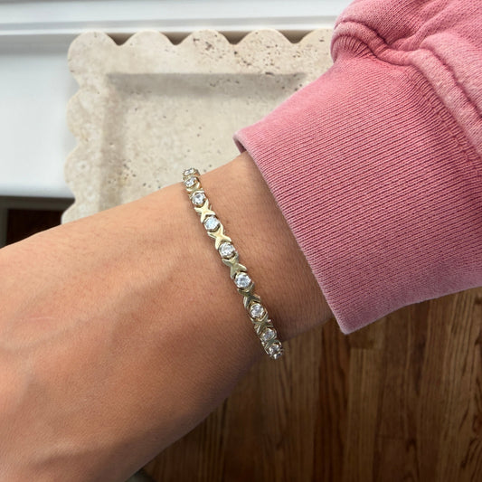 XO Gold CZ Tennis Bracelet