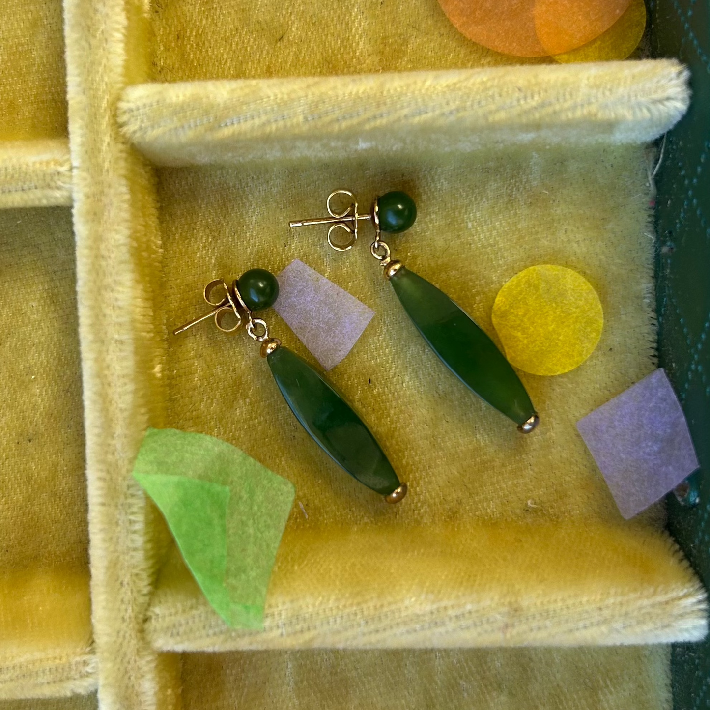 Jade Drop Earrings