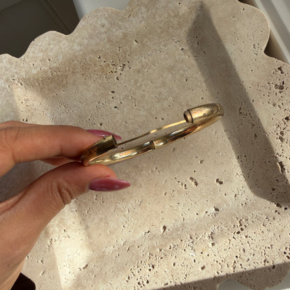 Etched Gold Filled Small Bangle