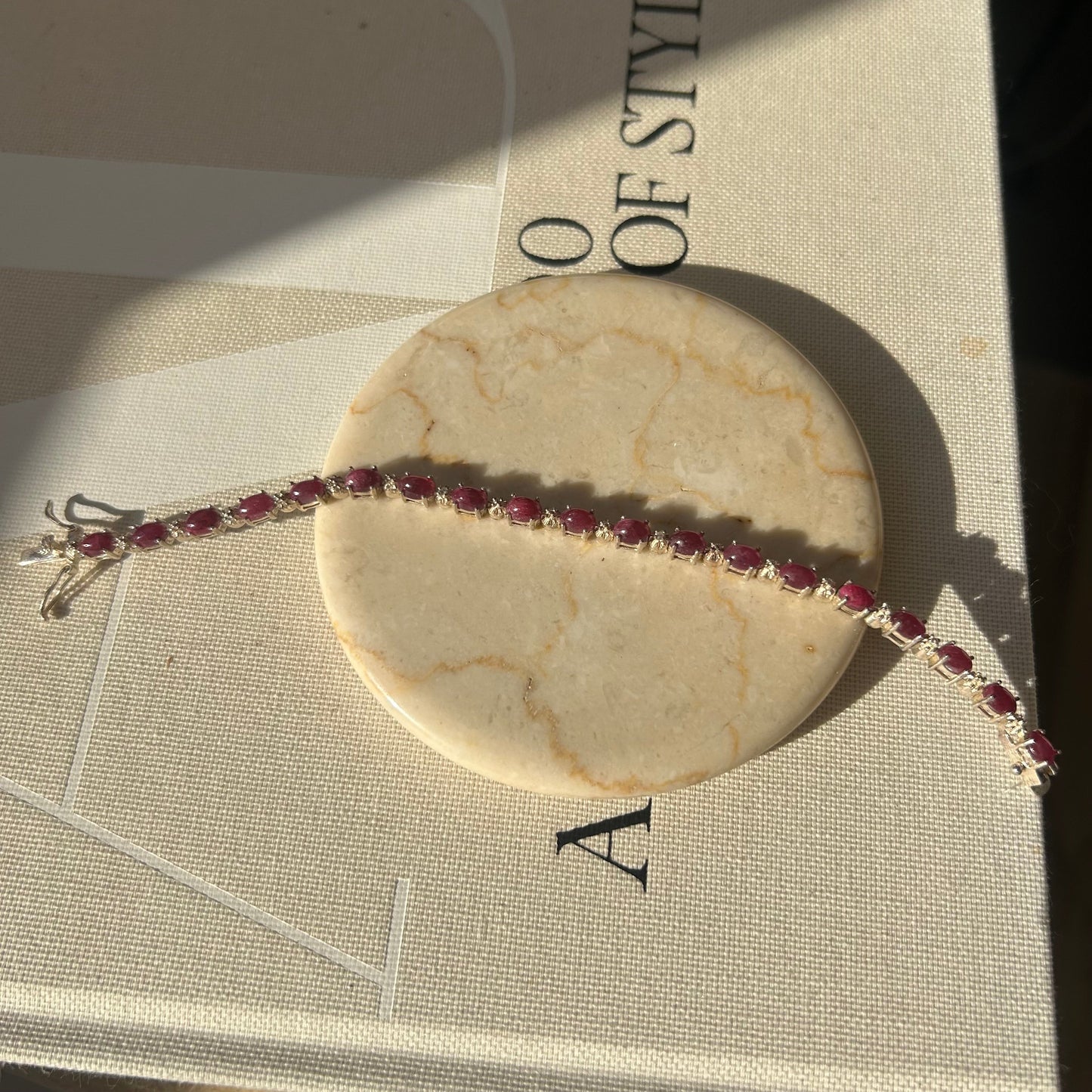 Cabachon Ruby Bracelet