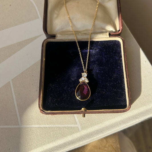 Nolan Miller Garnet Gem Necklace