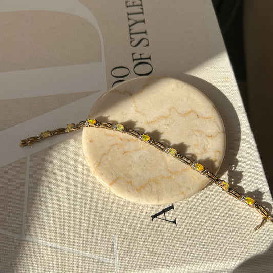 Gold Vermeil Yellow Opal Bracelet